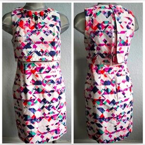 Vince Camuto Dress Womens Size 6 Sleeveless Snap Zip Back Knee Length